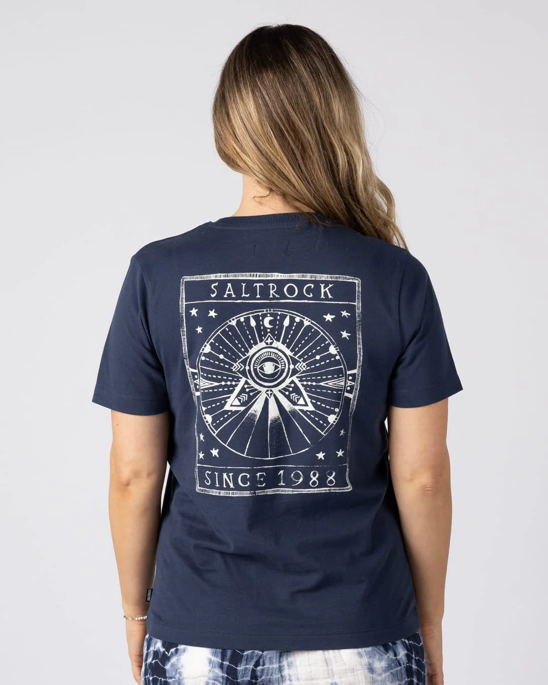 All Seeing Womens Short Sleeve T-Shirt In Dress Blue