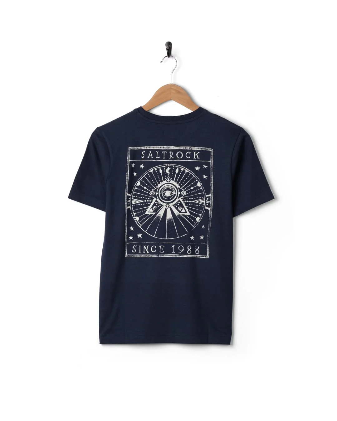 All Seeing Womens Short Sleeve T-Shirt In Dress Blue - Image 7