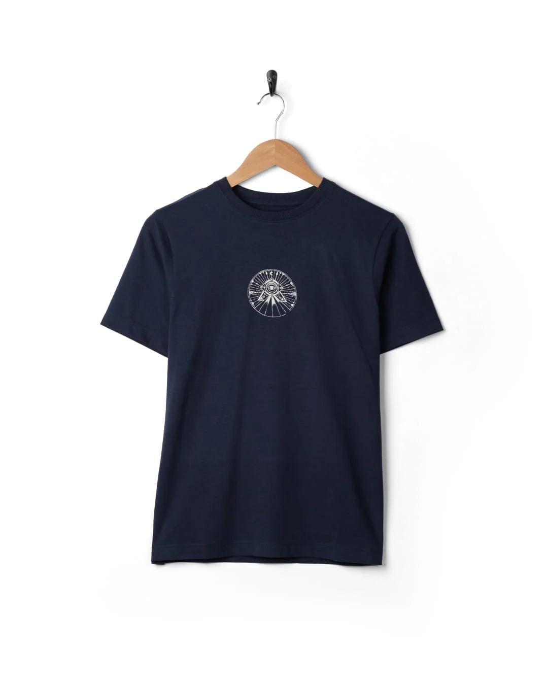 All Seeing Womens Short Sleeve T-Shirt In Dress Blue - Image 8