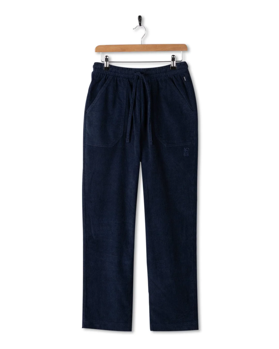 Alora Womens Corduroy Trousers in Blue - Image 3