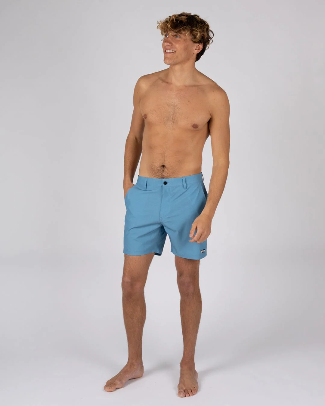 Amphibian 17 Mens Hybrid Shorts in Blue - Image 4
