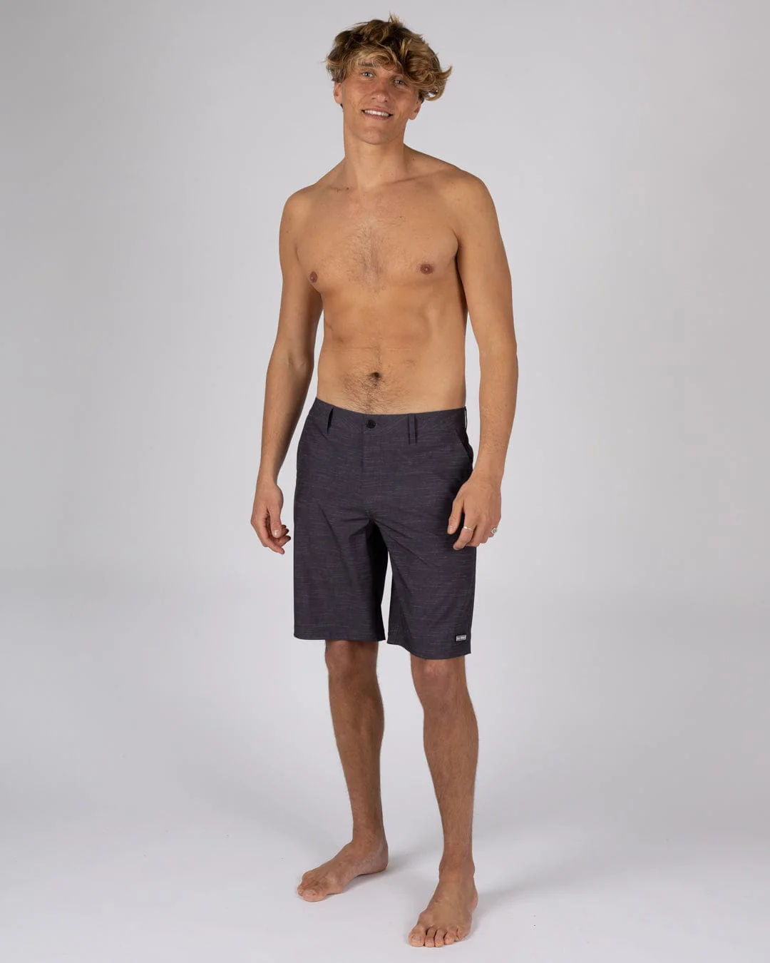 Amphibian 2 Mens Hybrid Shorts in Dark Grey - Image 4