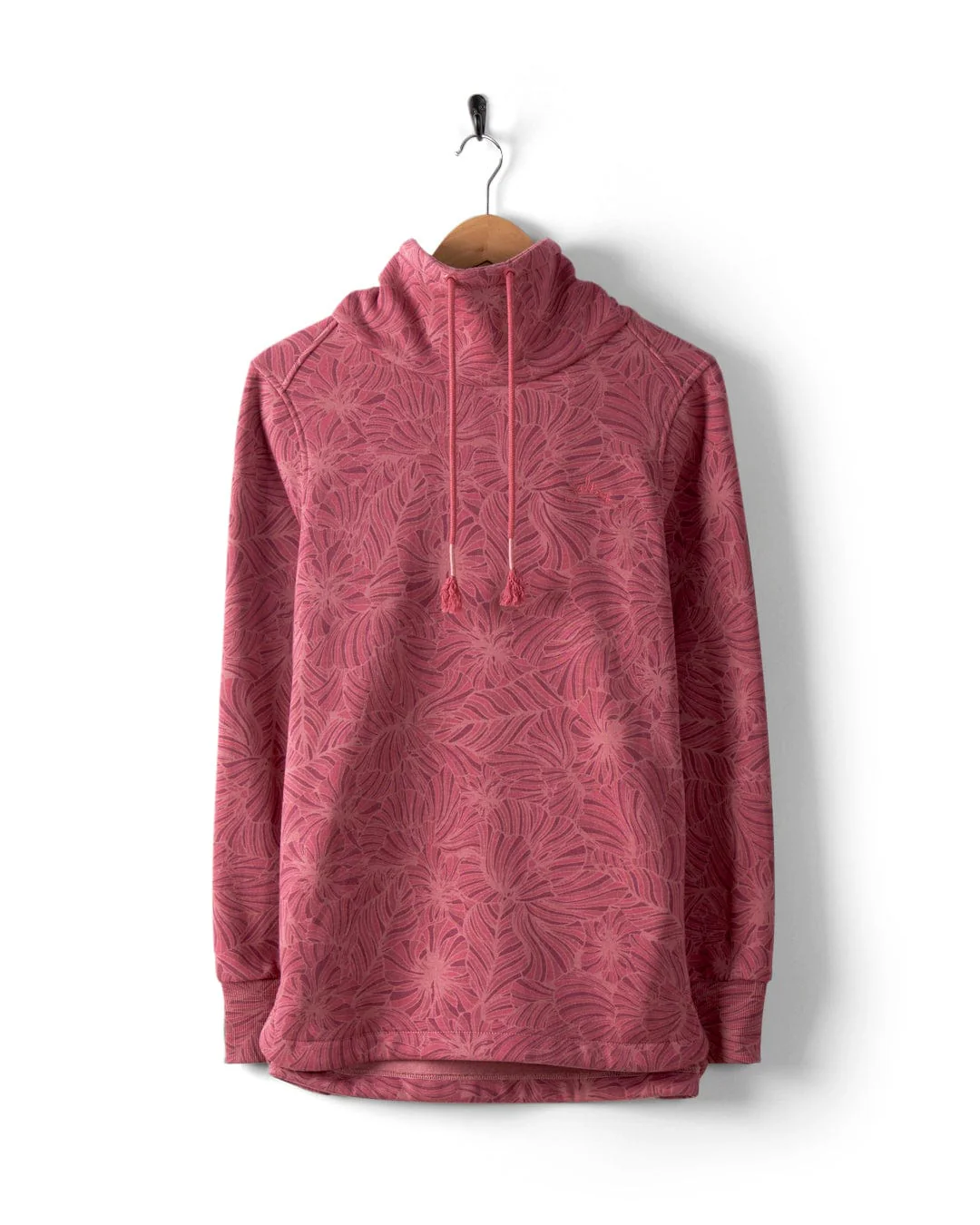 Harper Womens All Over Print Longline Pop Sweat in Pink - Image 2