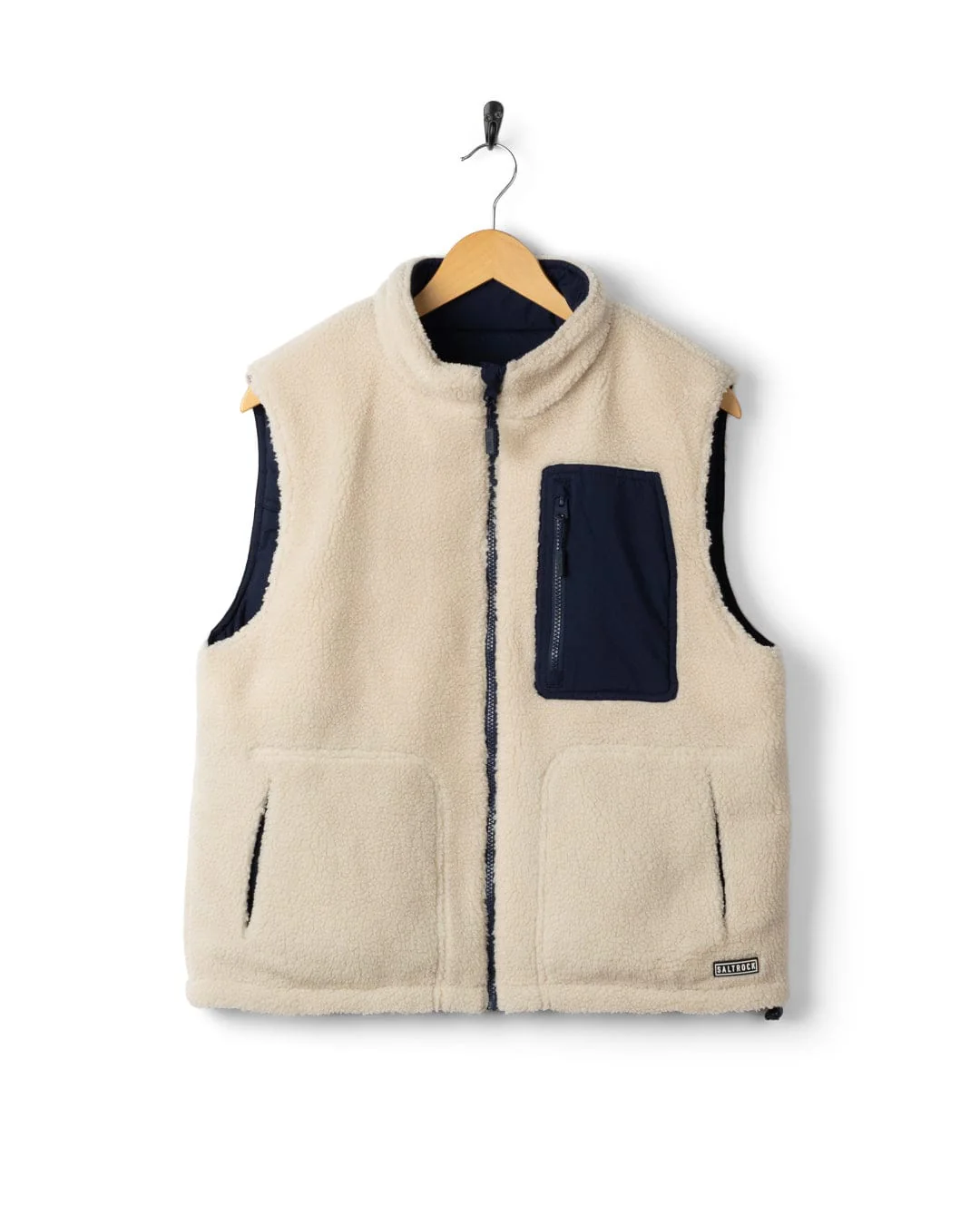 Astra Borg Womens Reversible Gilet in Navy - Image 9