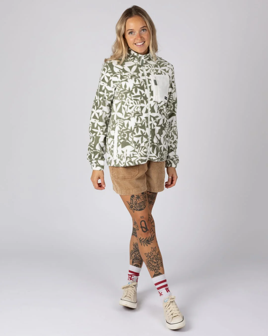 Balance  Womens Zip Fleece in Light Green - Image 3