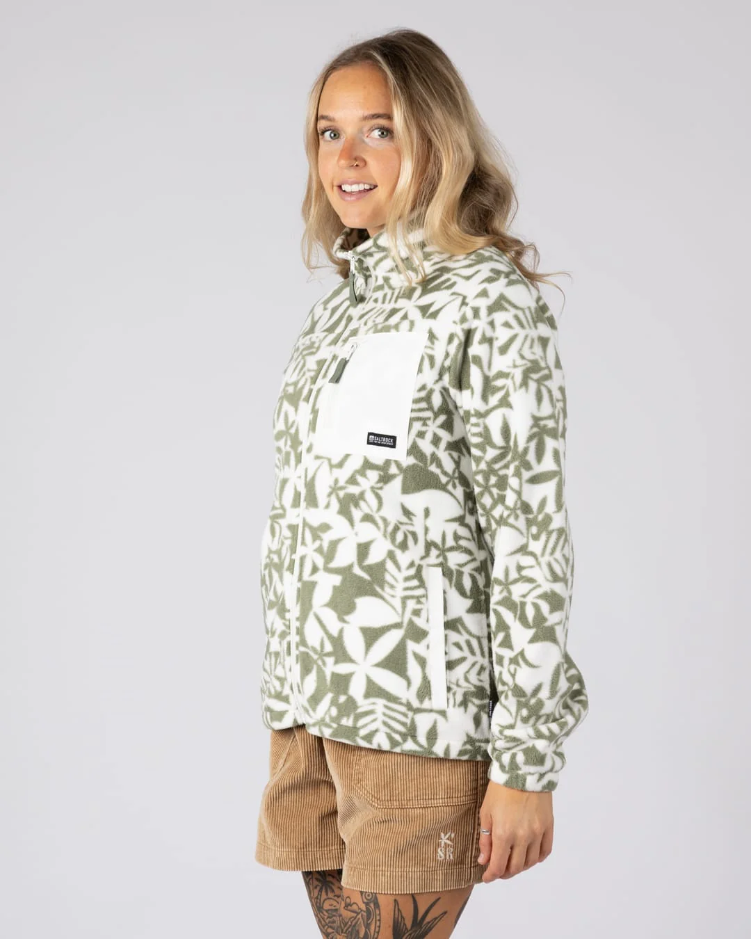 Balance  Womens Zip Fleece in Light Green - Image 4