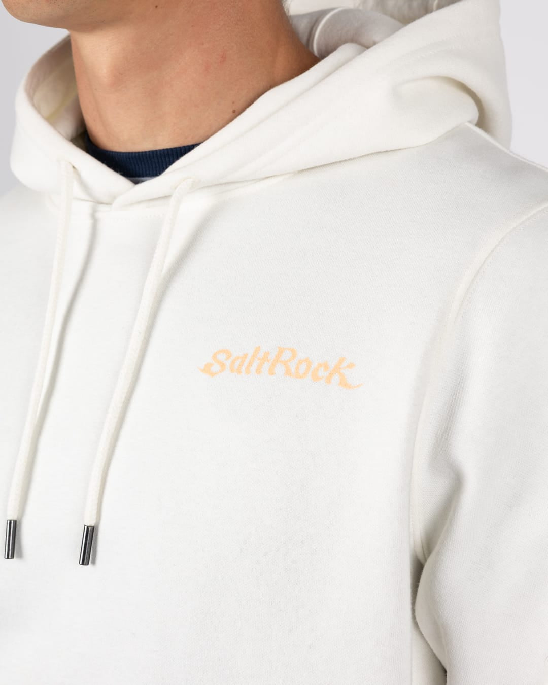 Beach Break Mens Pop Hoodie in Cream - Image 5