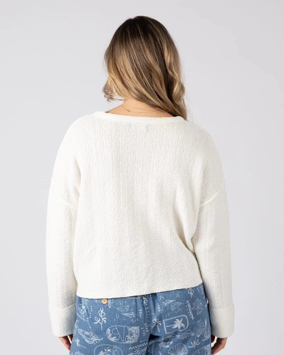Beachtide Womens Knitwear Jumper in Cream - Image 3