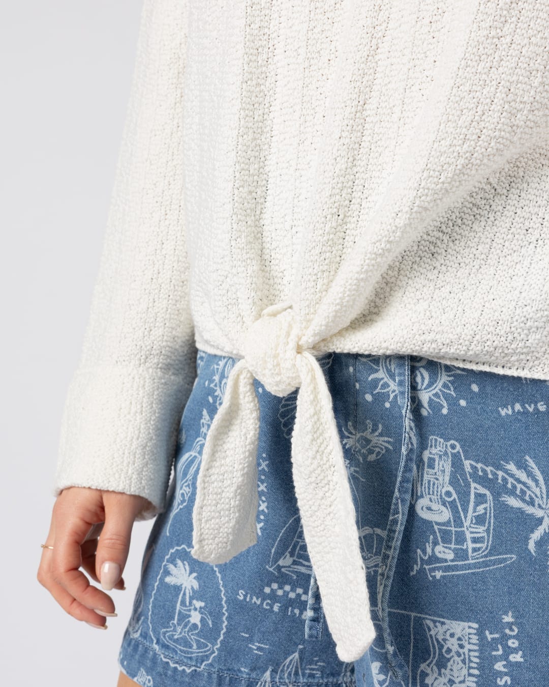 Beachtide Womens Knitwear Jumper in Cream - Image 5
