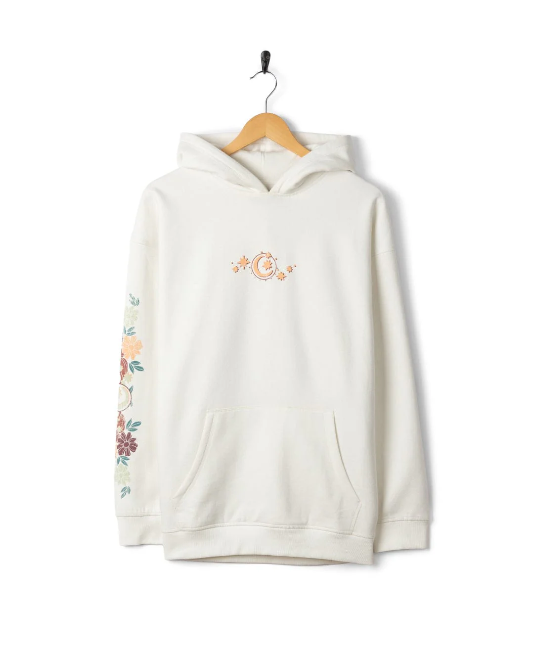 Better Days Womens Oversized Pop Hoodie in Cream - Image 8