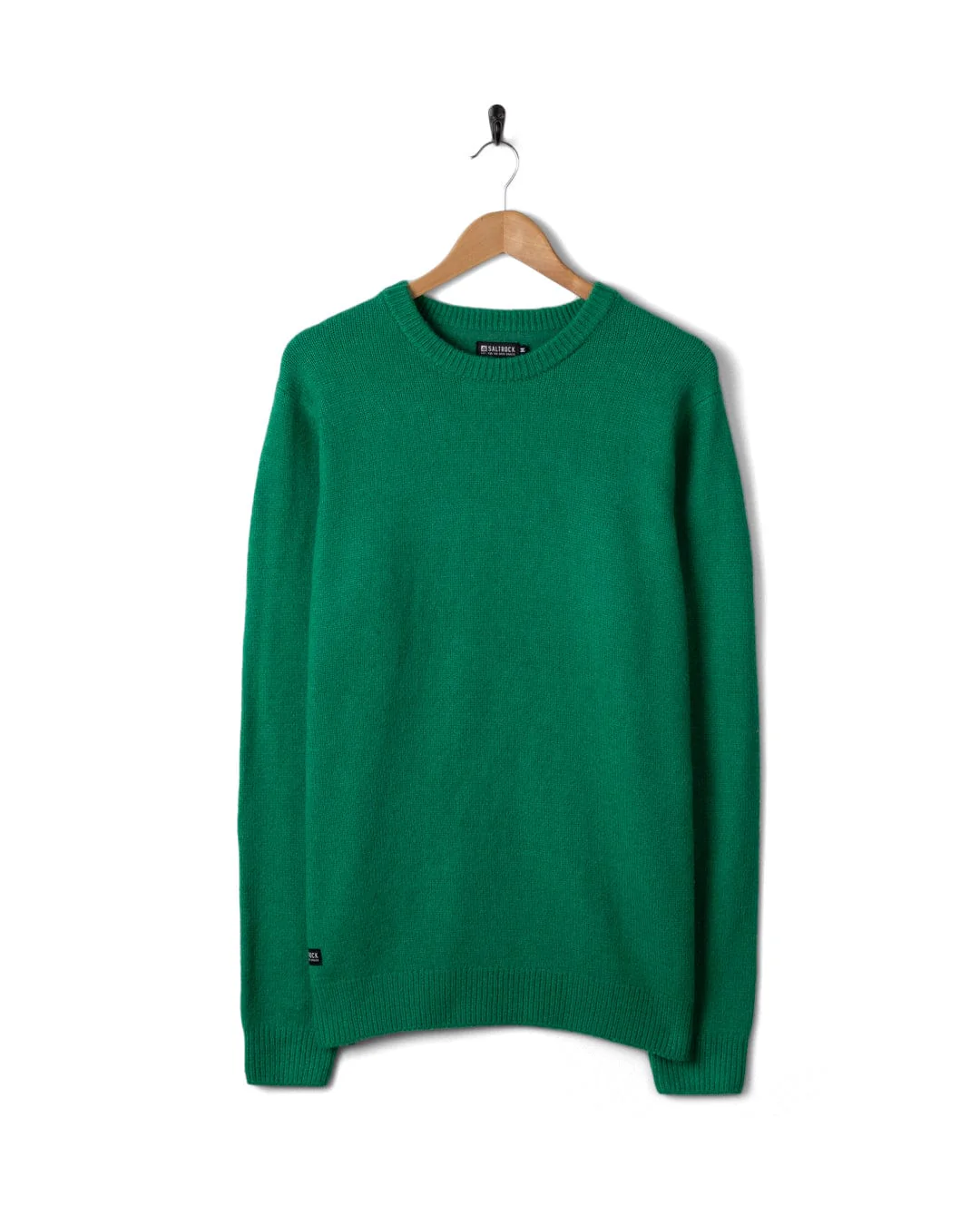 Bowen Mens Long Sleeve Crew Knit in Bright Green - Image 5