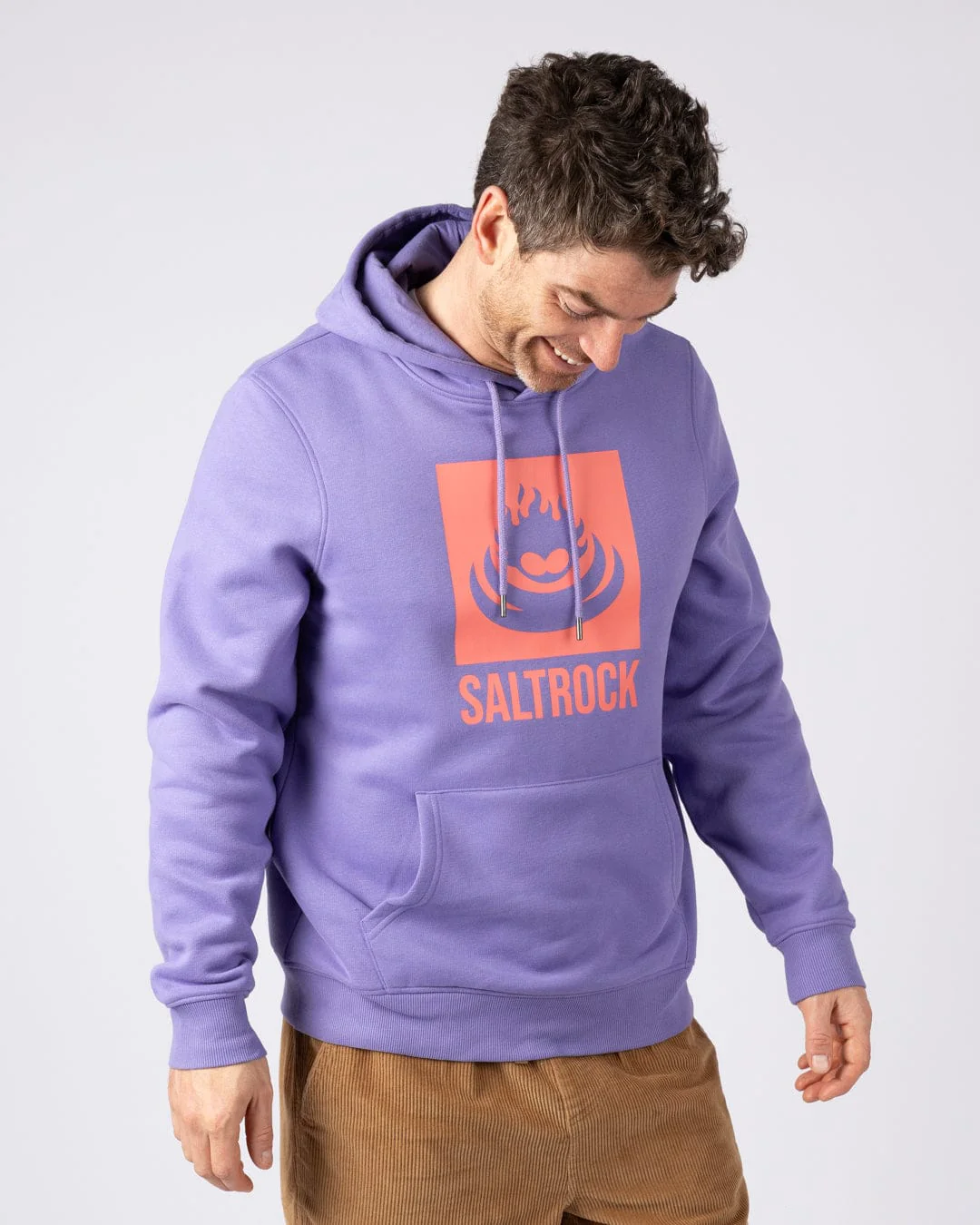 Box Logo Mens Pop Hoodie in Purple - Image 4