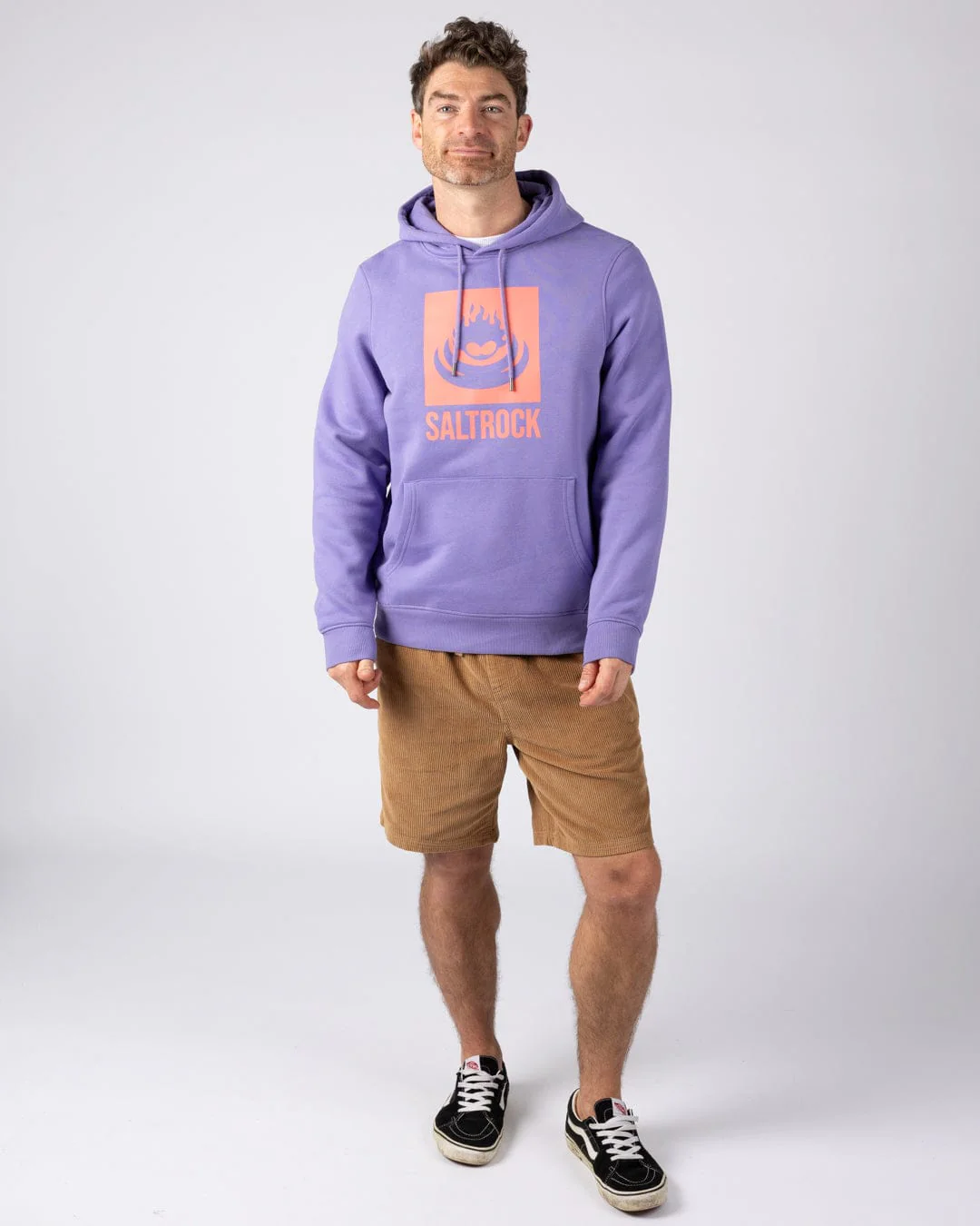 Box Logo Mens Pop Hoodie in Purple - Image 9