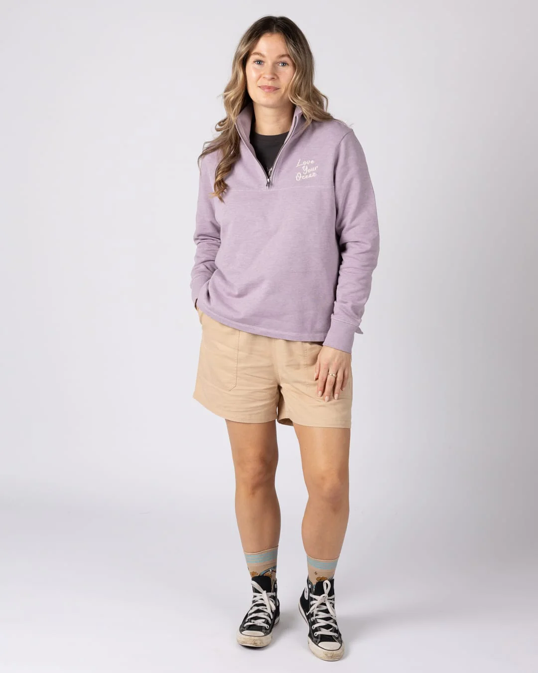 Carissa Womens Sweatshirt in Purple - Image 6