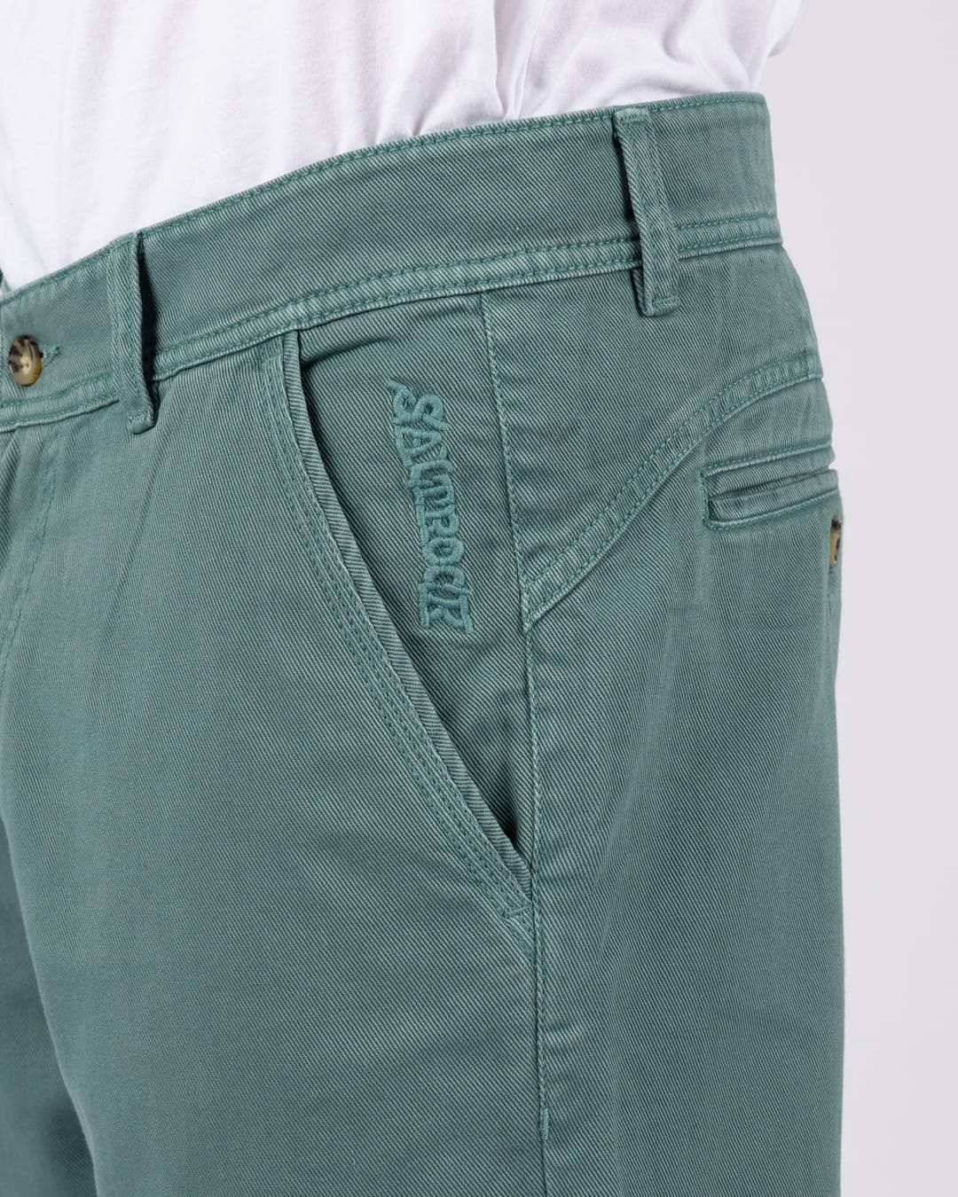 Conan Mens Chino Short in Dark Green - Image 3