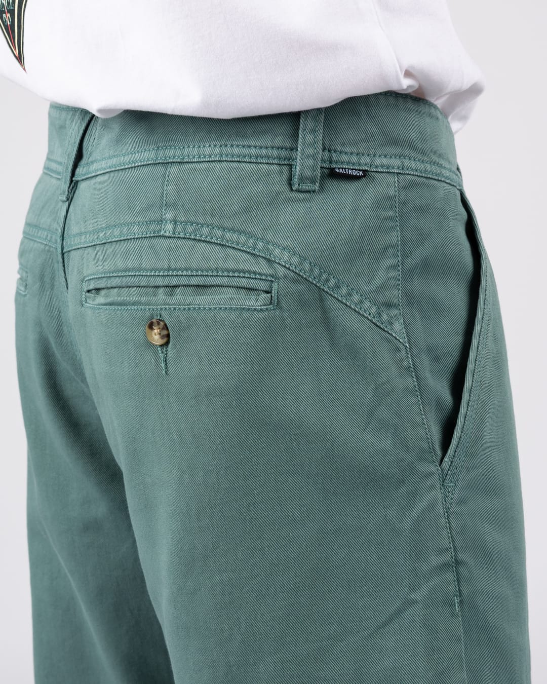 Conan Mens Chino Short in Dark Green - Image 5