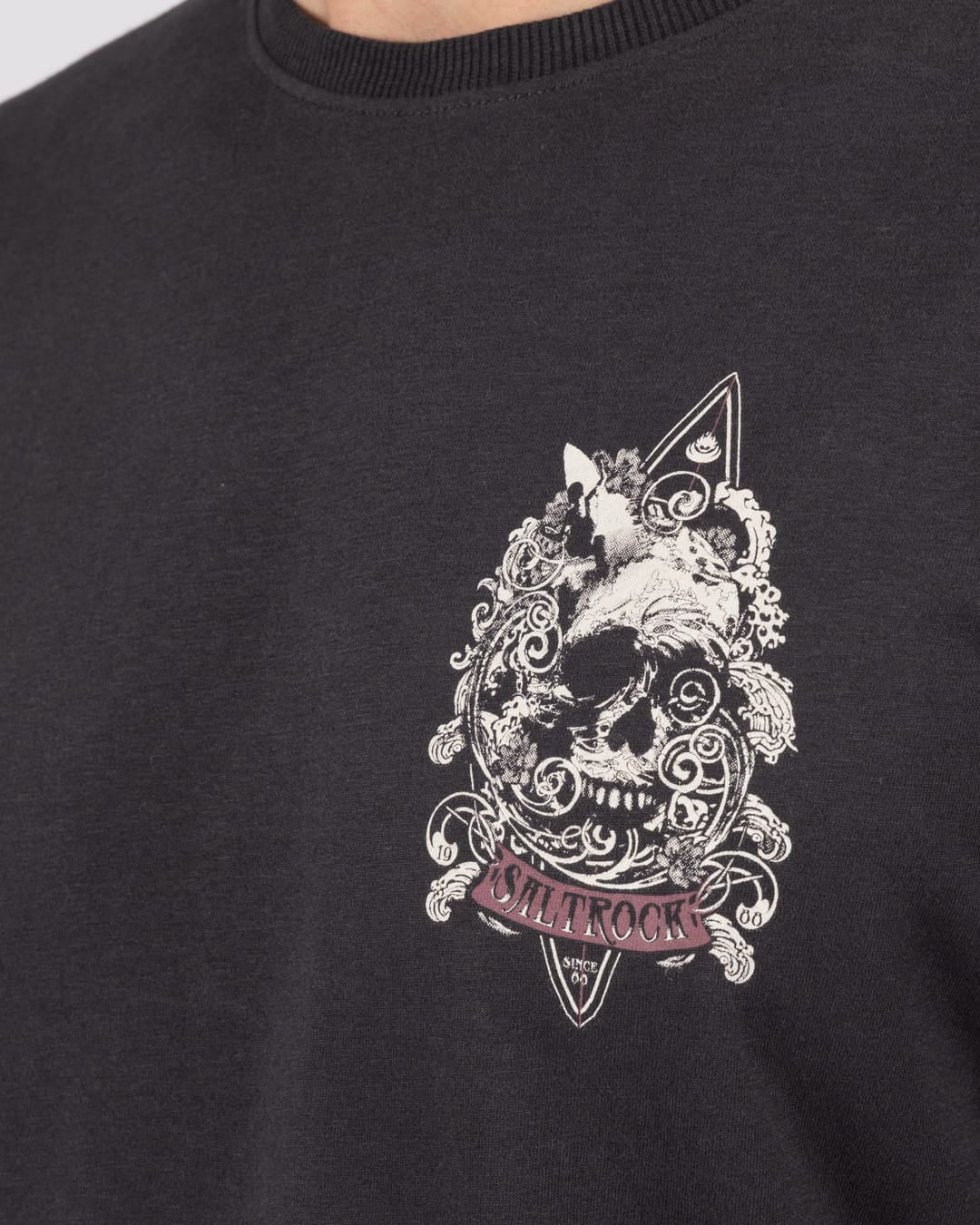 Dark Water  Mens Short Sleeve T-Shirt in Dark Grey - Image 4