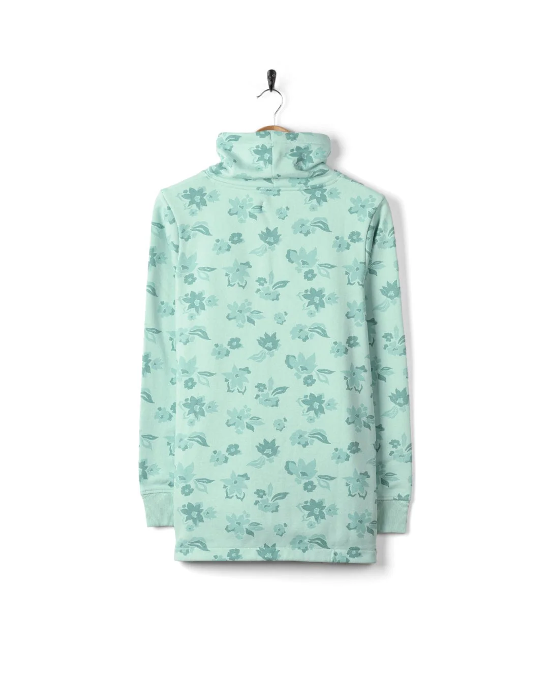 Daze Womens Funnel Neck Sweatshirt in Light Blue - Image 5