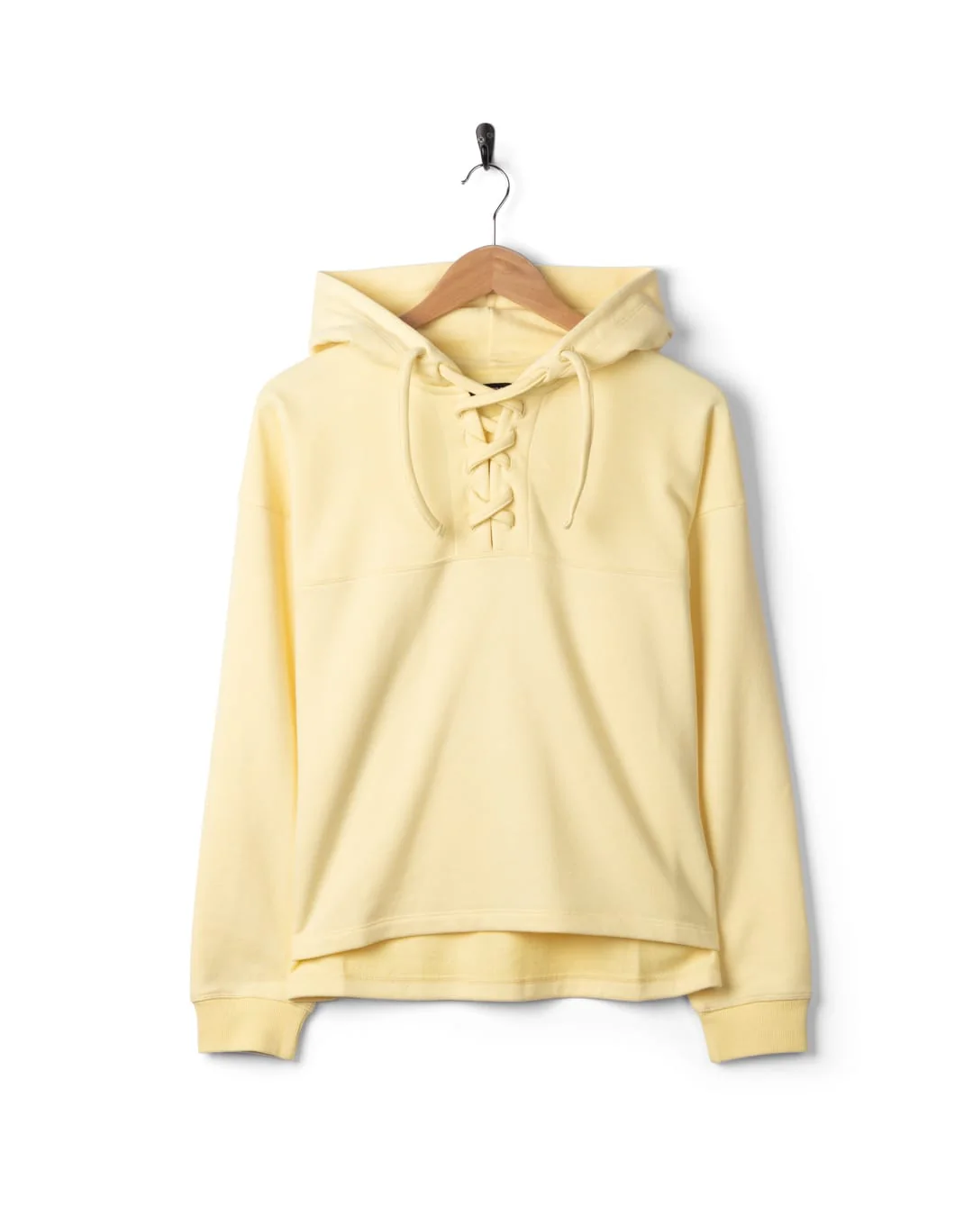 Delilah Womens Pop Hoodie in Light Yellow - Image 7