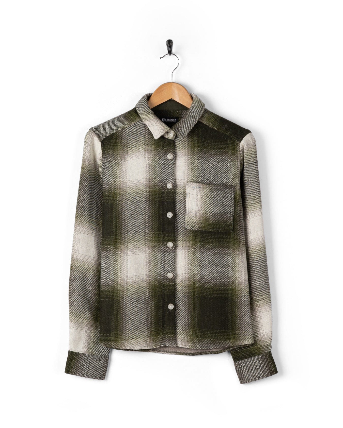 Delta Womens Checked Shirt in Green/White - Image 4