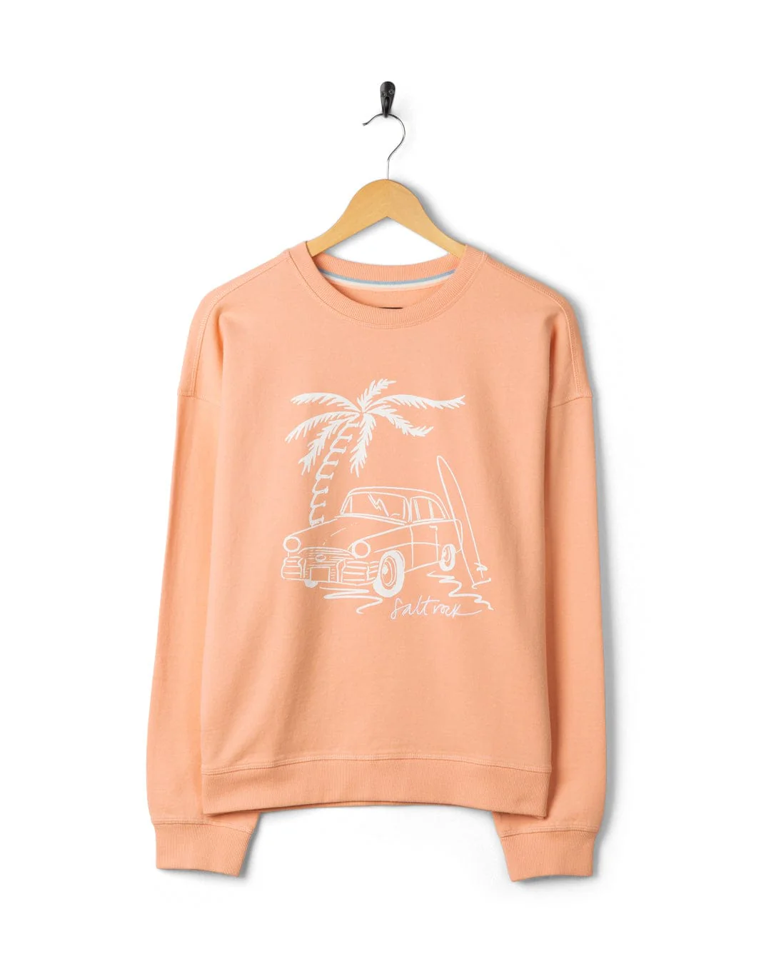 Driver Womens Oversized Sweat Top in Orange - Image 7