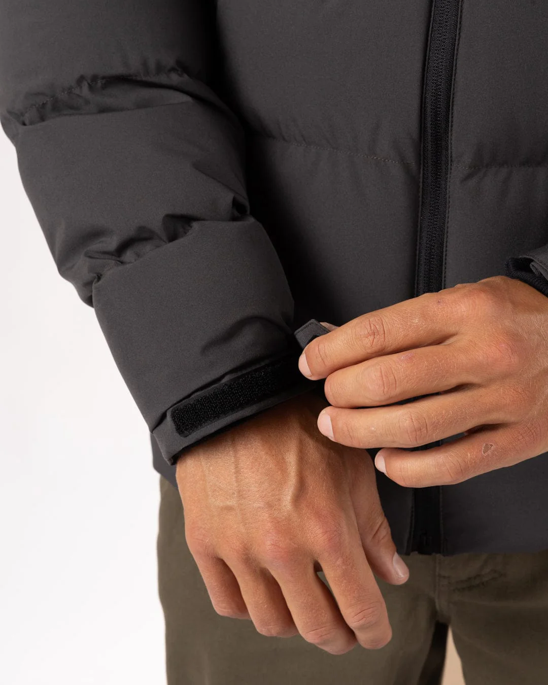 Dune Mens Water Resistant Padded Jacket in Black/Grey - Image 5