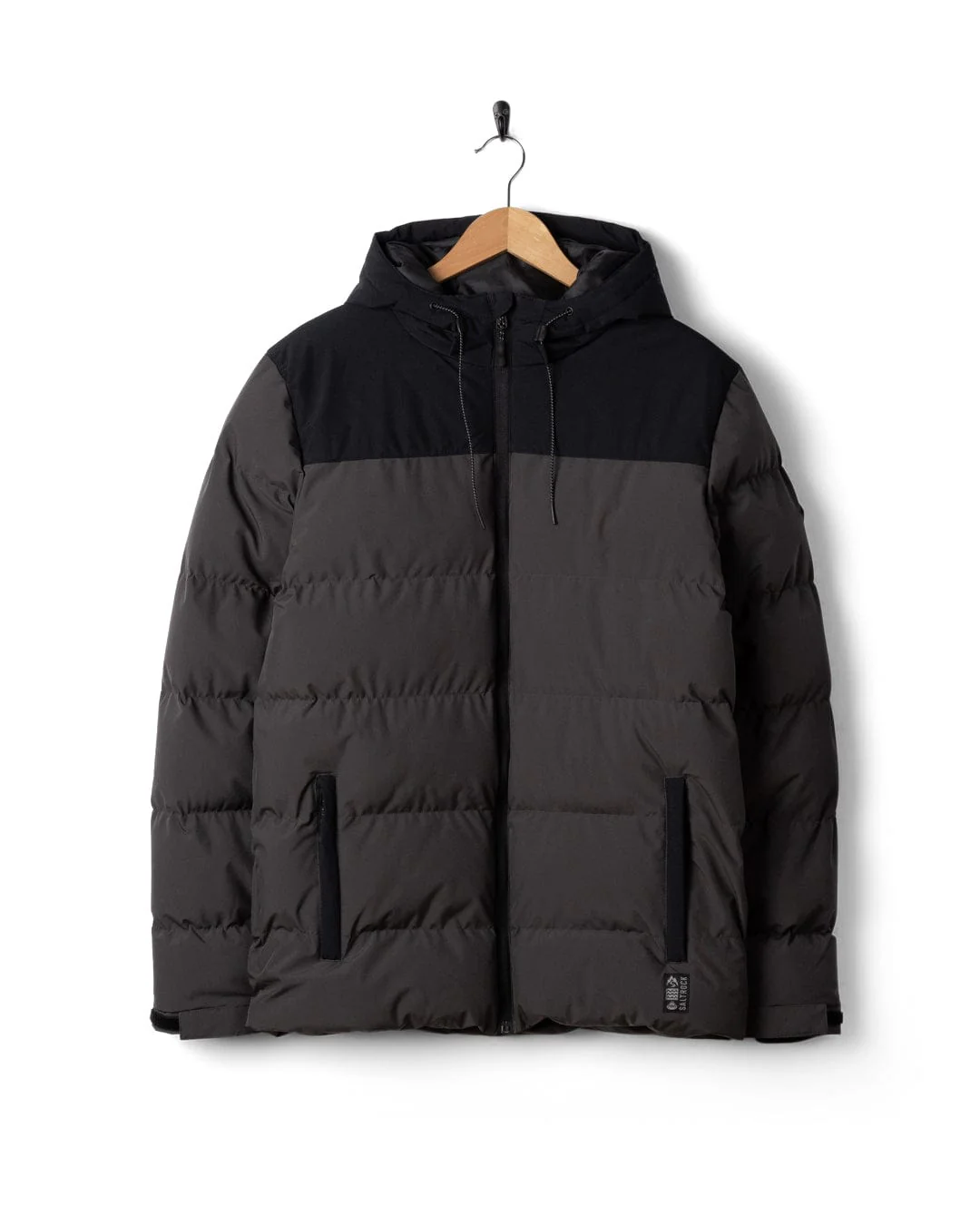 Dune Mens Water Resistant Padded Jacket in Black/Grey - Image 9
