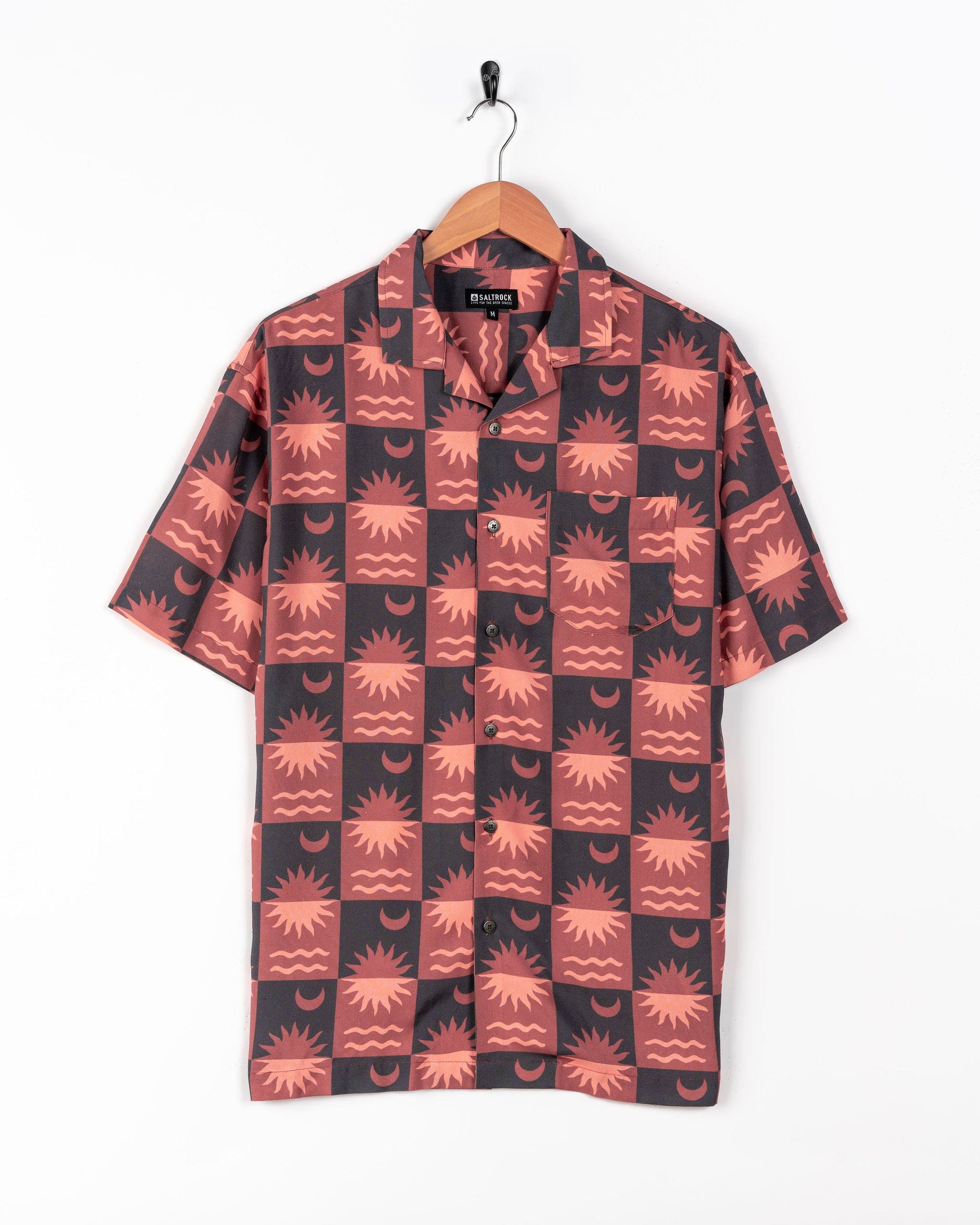 Equinox Mens Revere Shirt in Grey/Coral - Image 4
