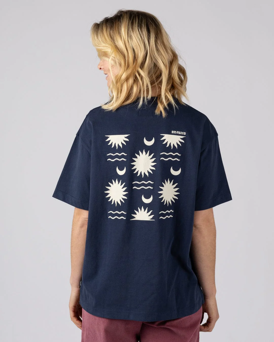 Equinox Womens Oversized Short Sleeve T-Shirt in Blue