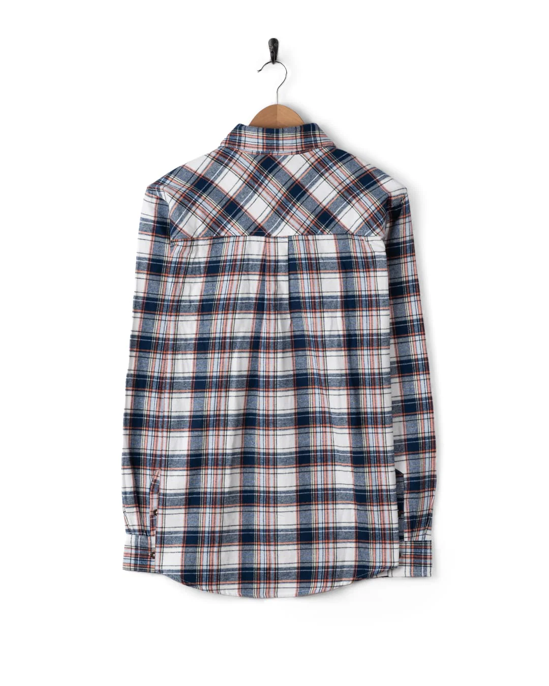 Finni Check Mens Shirt in Dark Blue - Image 6