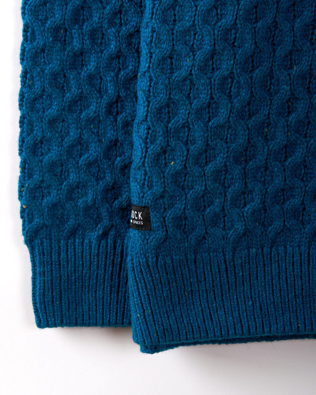 Flint Mens 1/4 Neck Zip Knit in Blue - Image 6