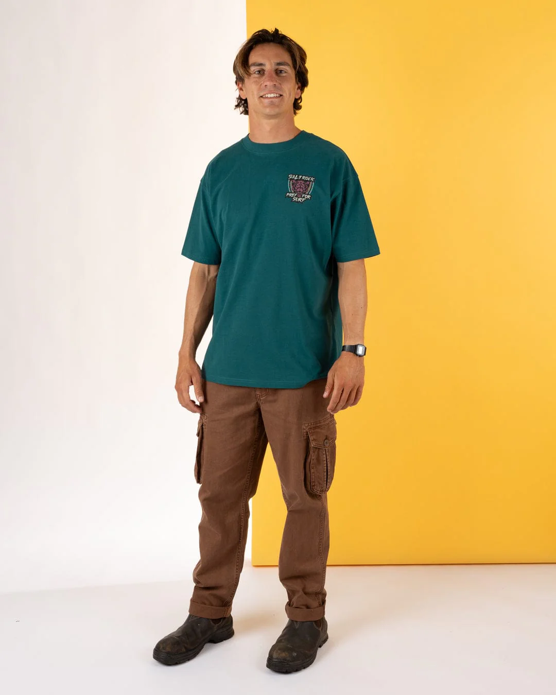 Godrevy 2 Mens Cargo Trousers in Brown