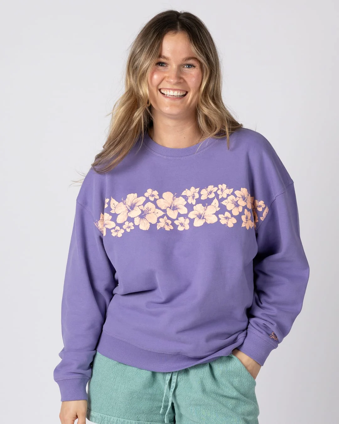 Hebe Womens Sweatshirt in Purple