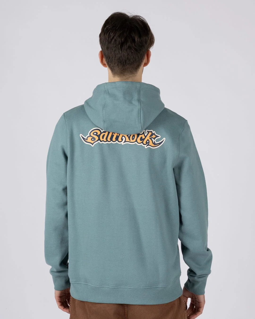 Heritage Logo  Mens Pop Hoodie in Blue