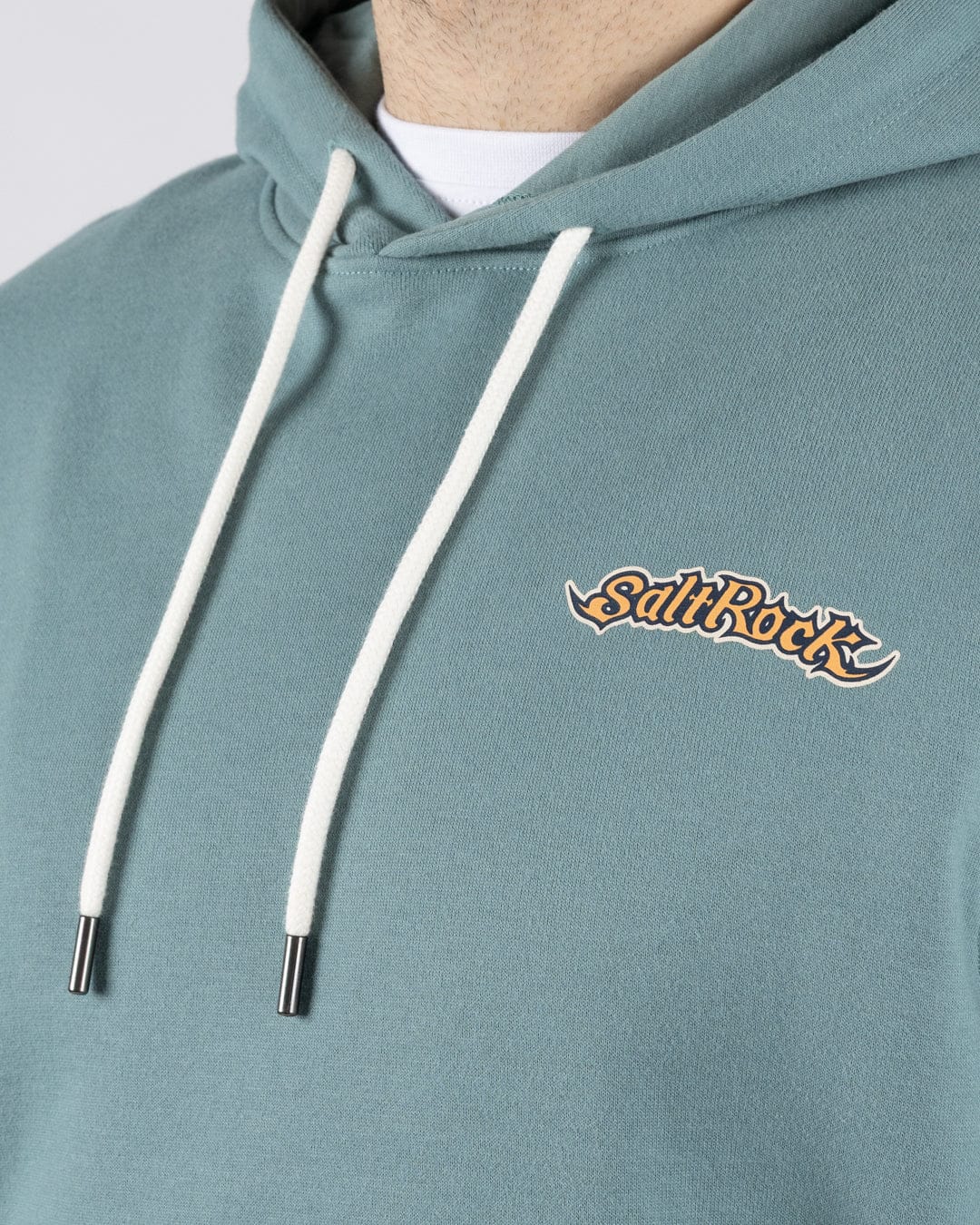 Heritage Logo  Mens Pop Hoodie in Blue - Image 6