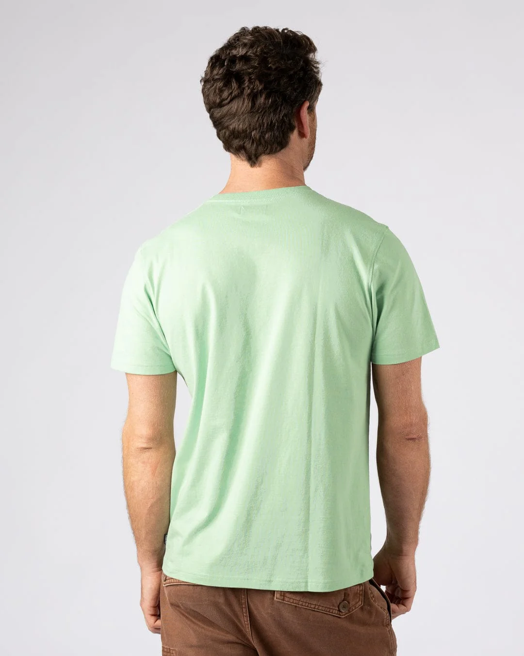 Heritage Shield Mens Short Sleeve T-Shirt in Light Green - Image 4