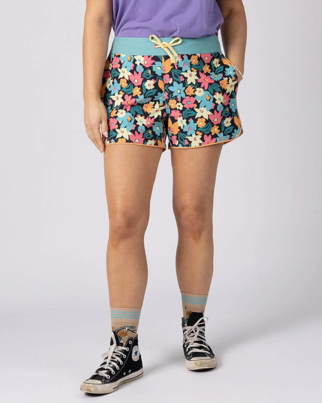 Holidaze Womens Boardshort in Dark Grey - Image 2