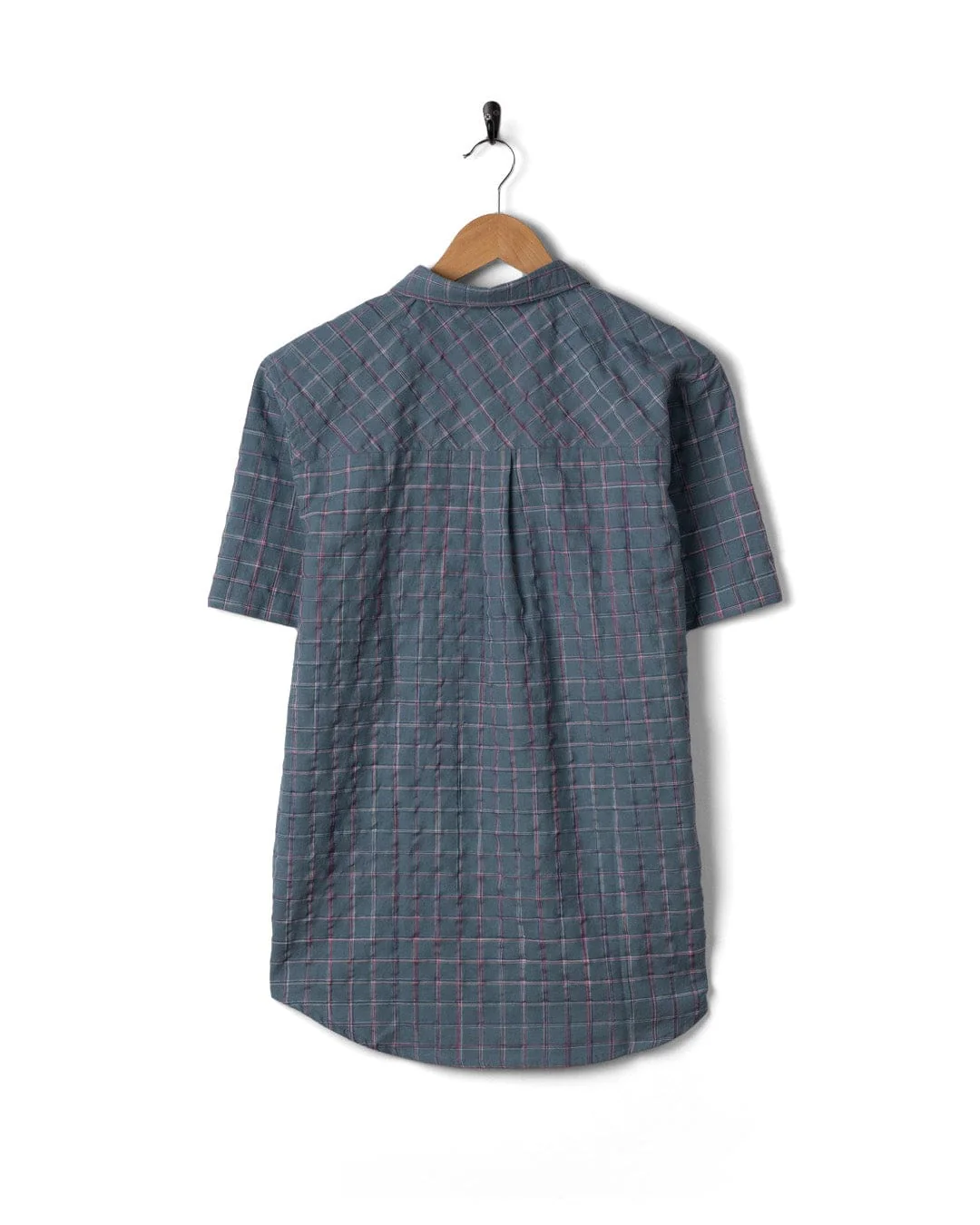 Isaad Mens Short Sleeve Shirt in Blue - Image 10