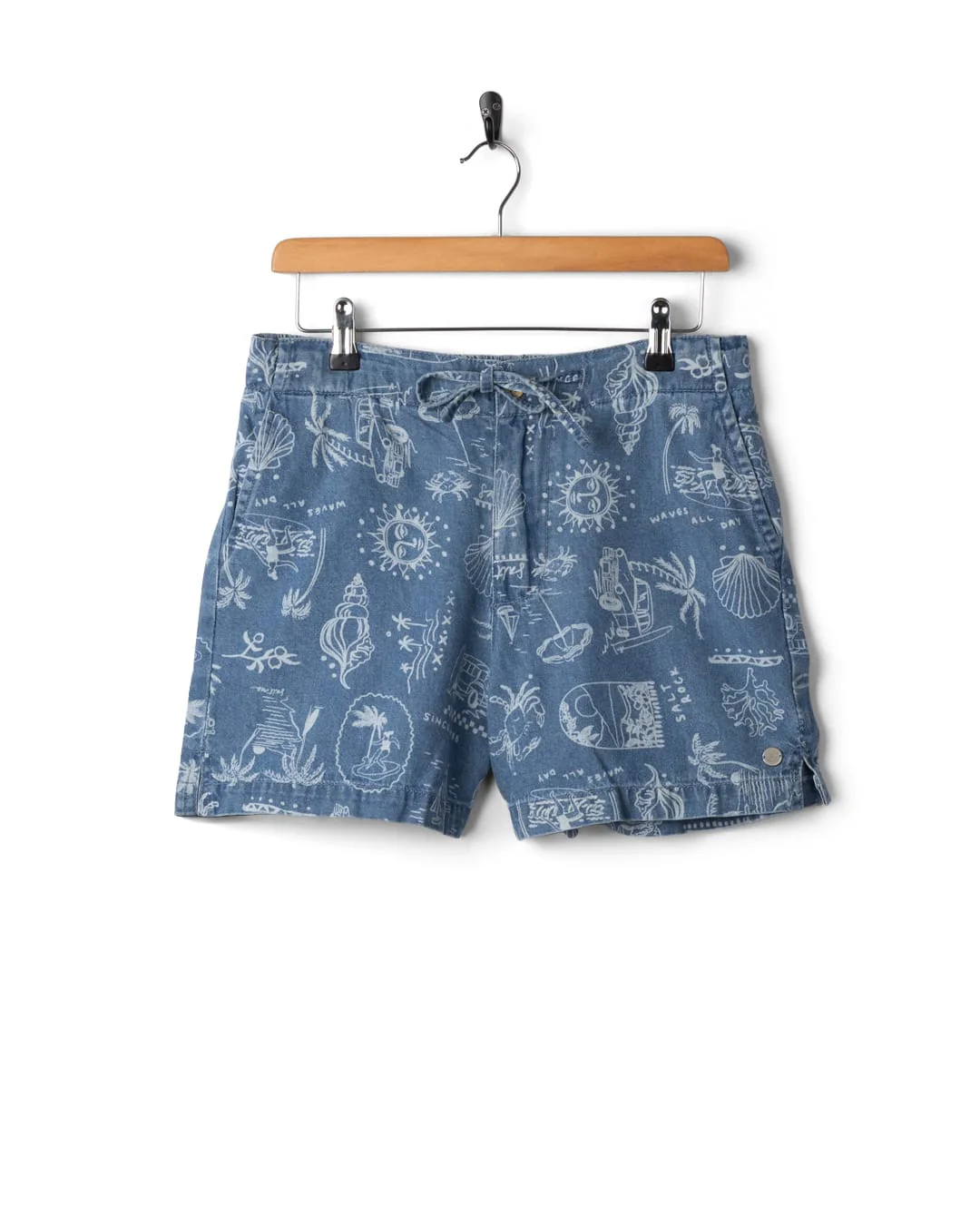 Island Life Womens Denim Short in Blue - Image 8