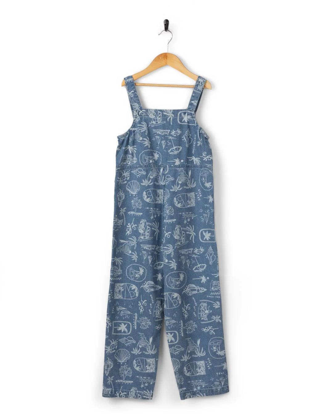 Island Life Kids Dungarees in Bright Blue - Image 6
