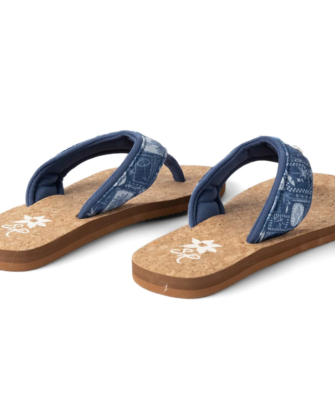 Island Life Womens Flip Flops in Blue - Image 3