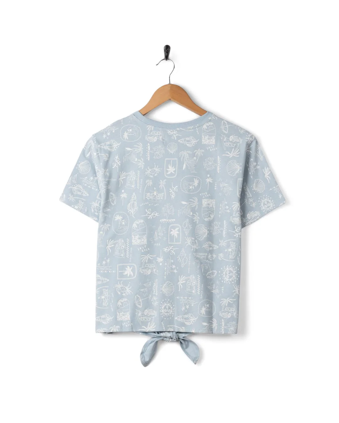Island Life Womens Short Sleeve Tee in Light Blue - Image 7