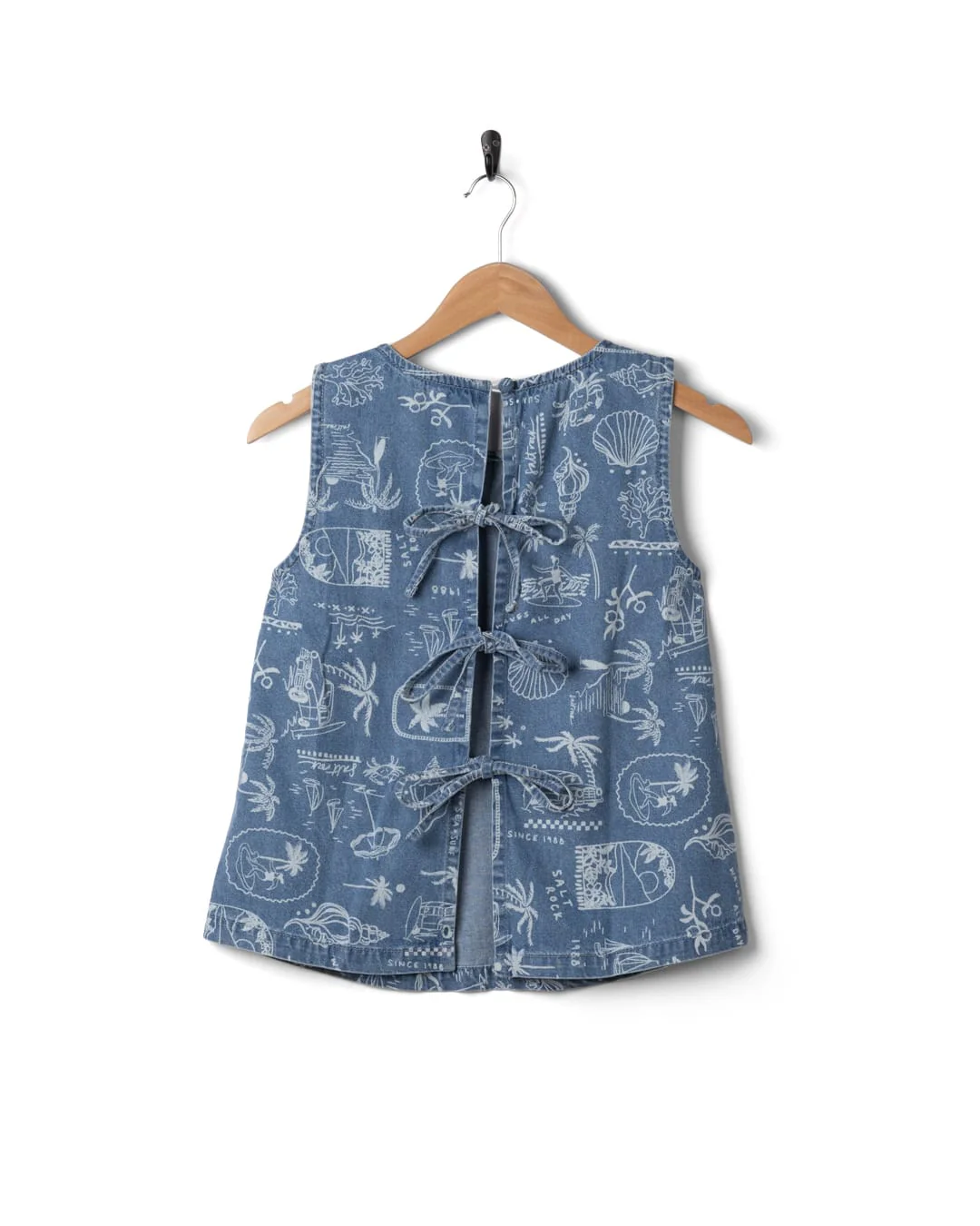 Island Life Womens Vest in Blue - Image 9