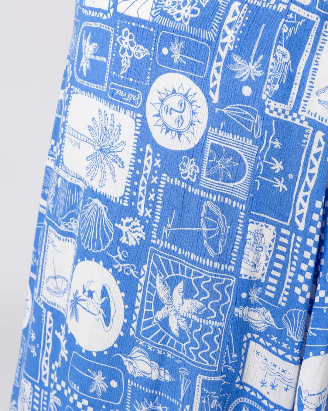 Island Tiles Womens Skirt Bright Blue - Image 6