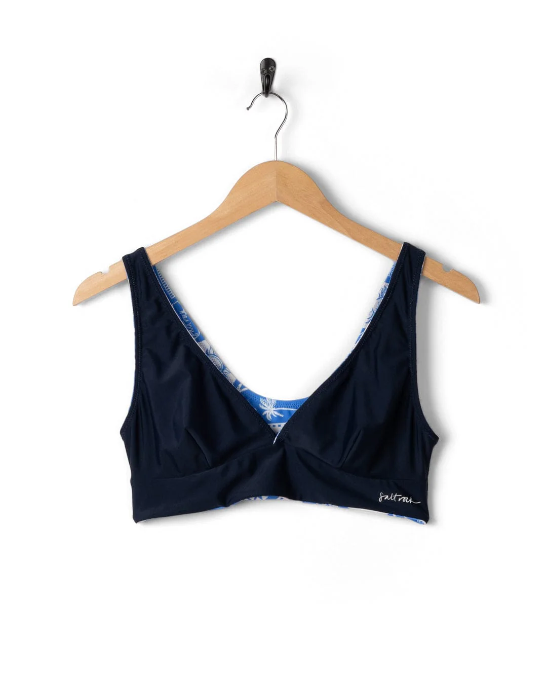Island Tiles Womens Reversible Bikini Top in Blue - Image 5