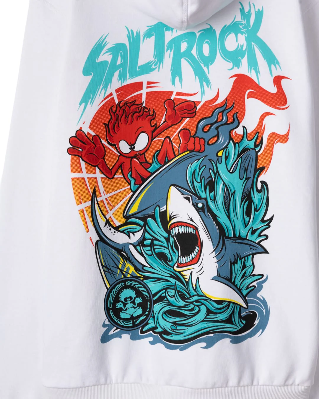 Jaws Kids Pop Hoodie In White - Image 2