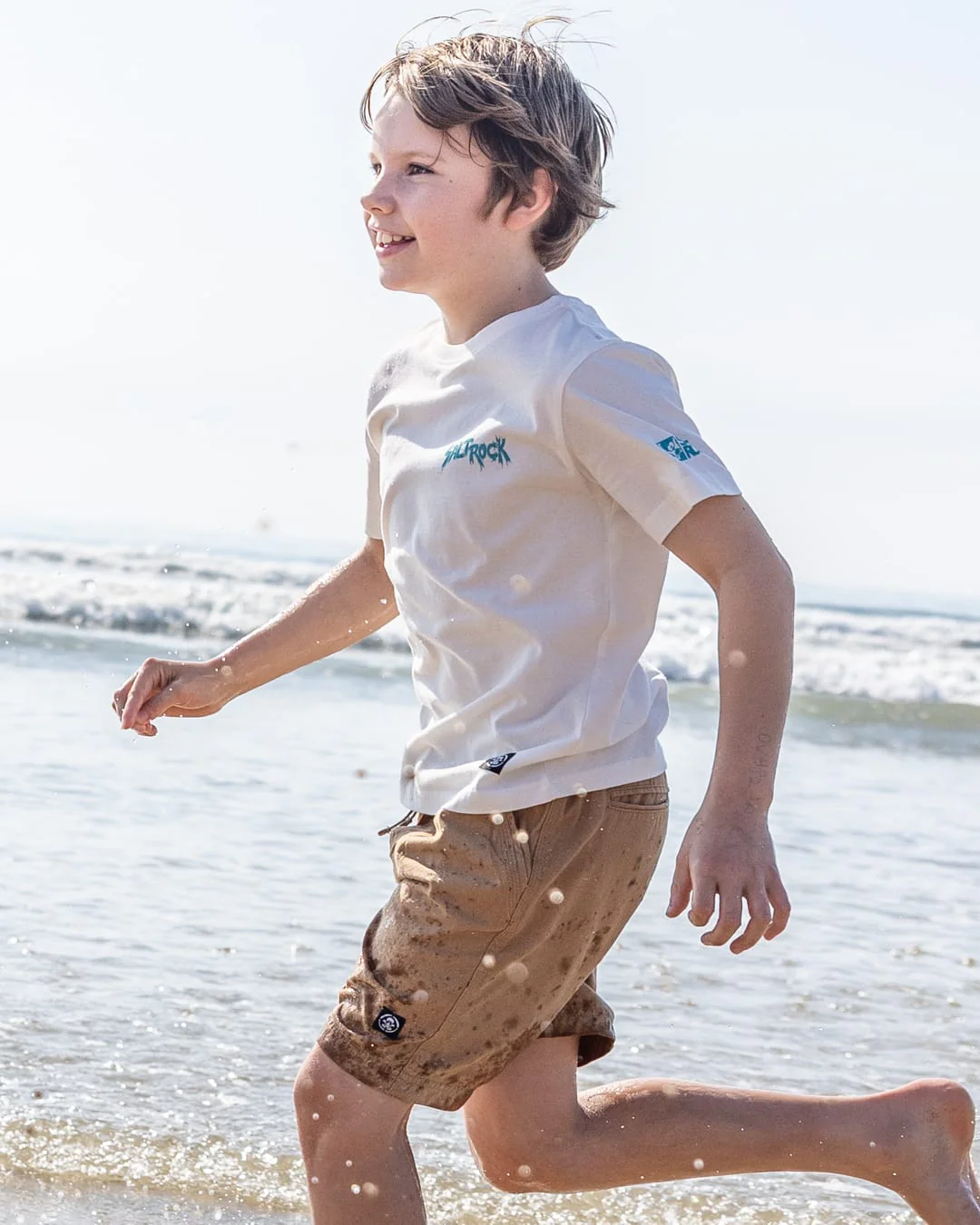 Jaws Kids Short Sleeve T-Shirt in Cream - Image 4