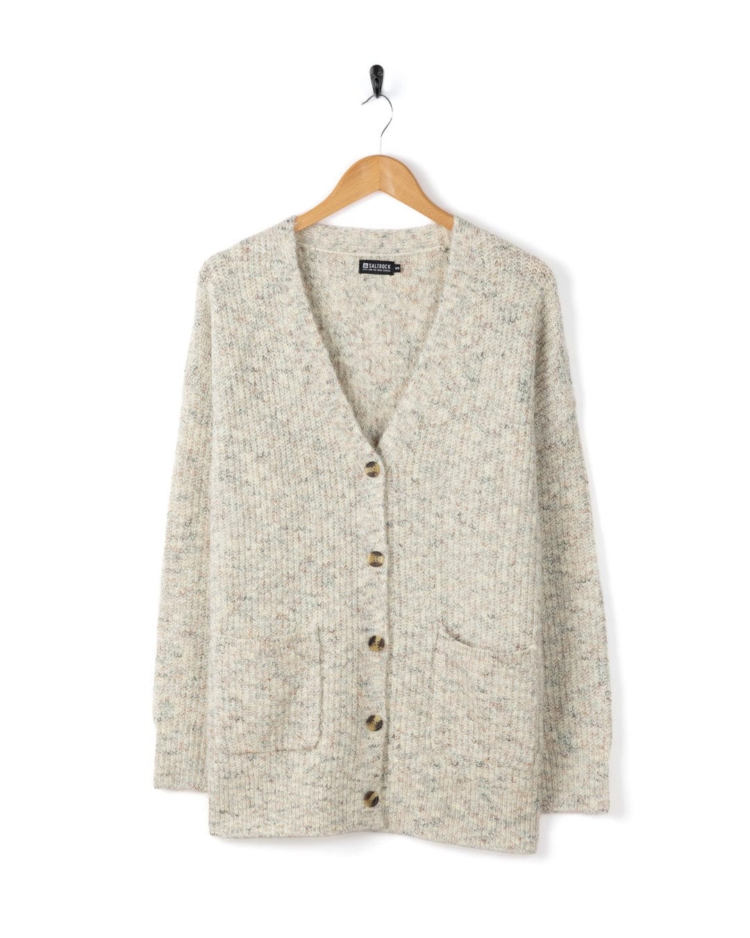 Juno Womens Longline Cardigan in Cream - Image 6