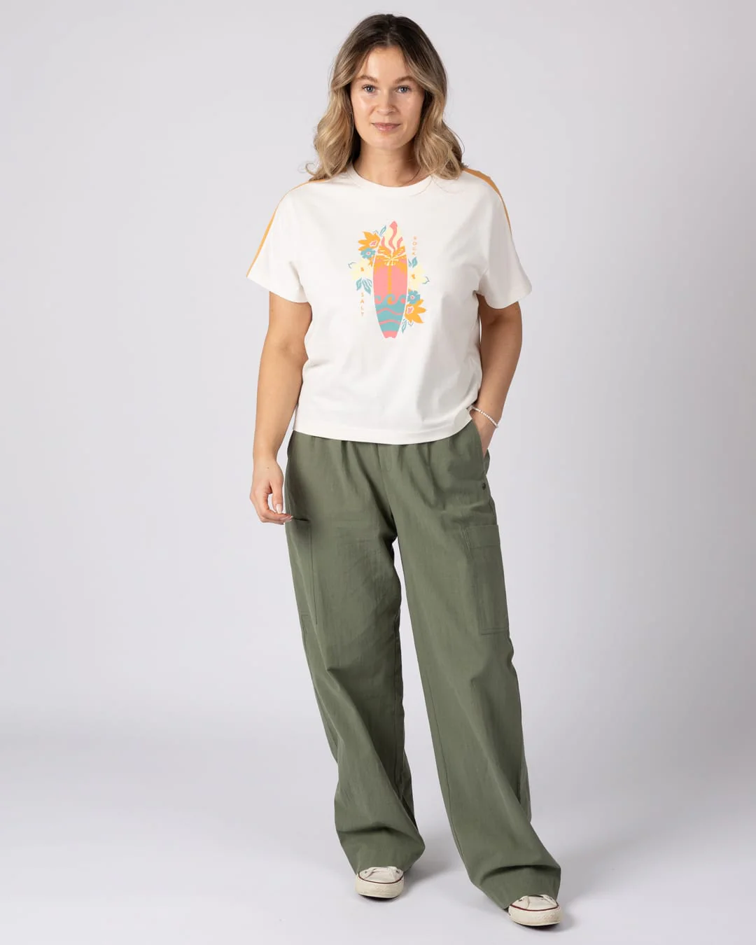 Katel Womens Trouser in Light Green - Image 2