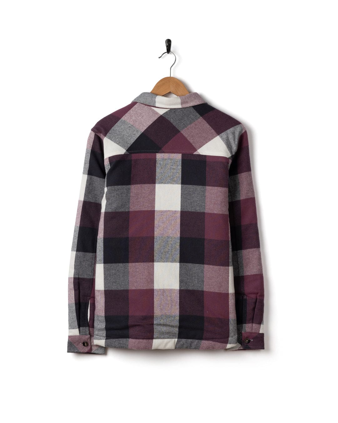 Knox Womens Quilted Shirt in Dark Pink - Image 7